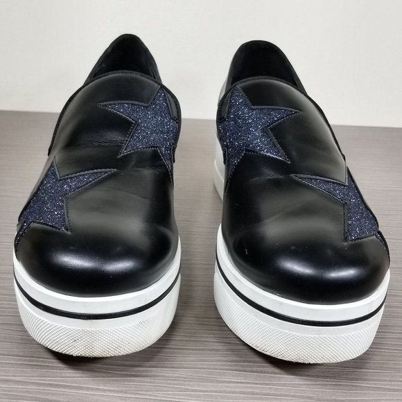 Stella McCartney Binx Stars Slip-On Platform Sneaker,Black, Womens Size 10 / 40 - Picture 2 of 10